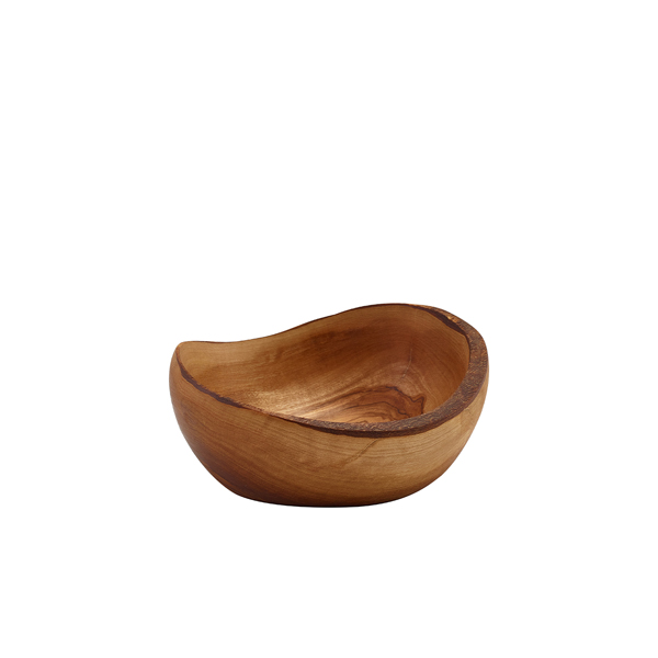 Bol rustique en bois d'olivier - 13 cm (6 pièces)