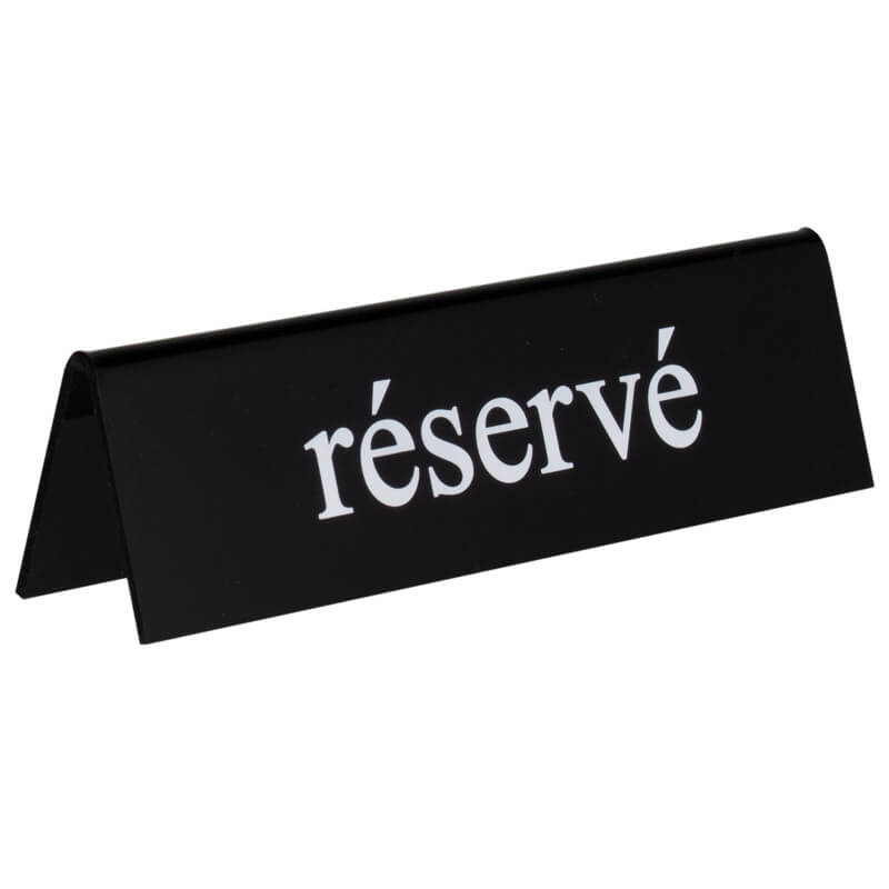 Présentoir de table en plastique noir et blanc - réservé