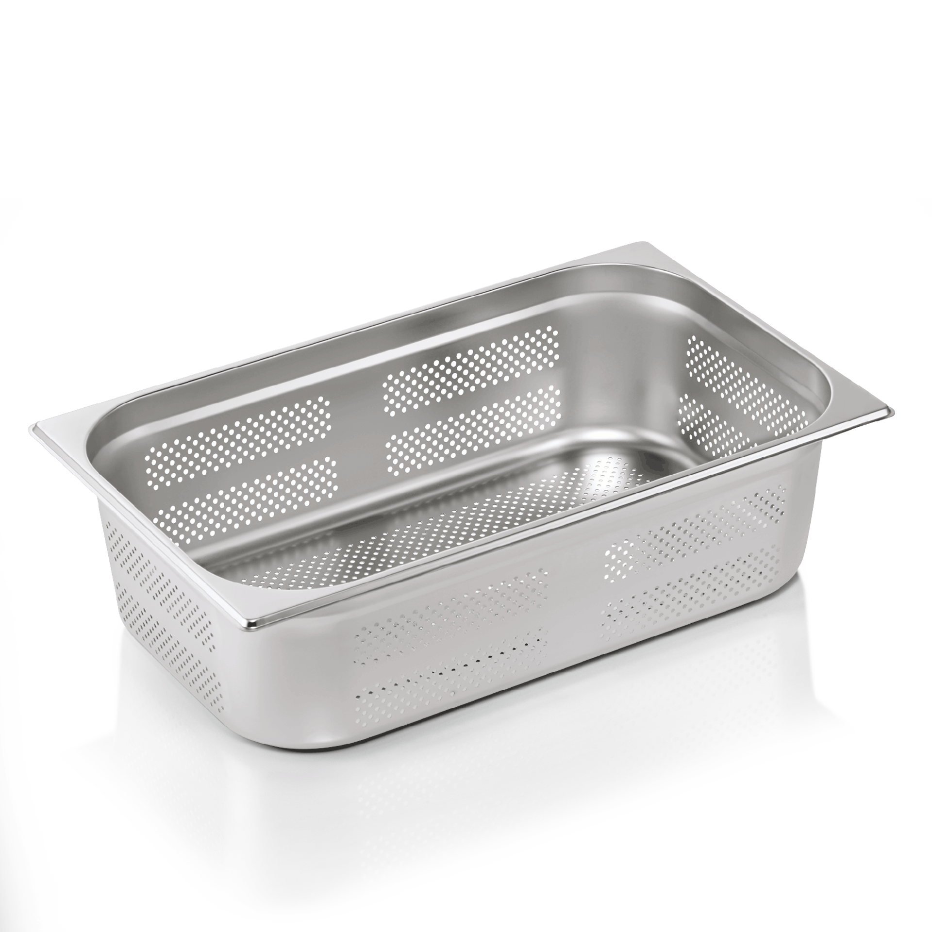 Récipients GN 1/1, avec perforations sur les côtés et le fond, CNS, GN ESSENTIALS - 15 cm (6 pièces)