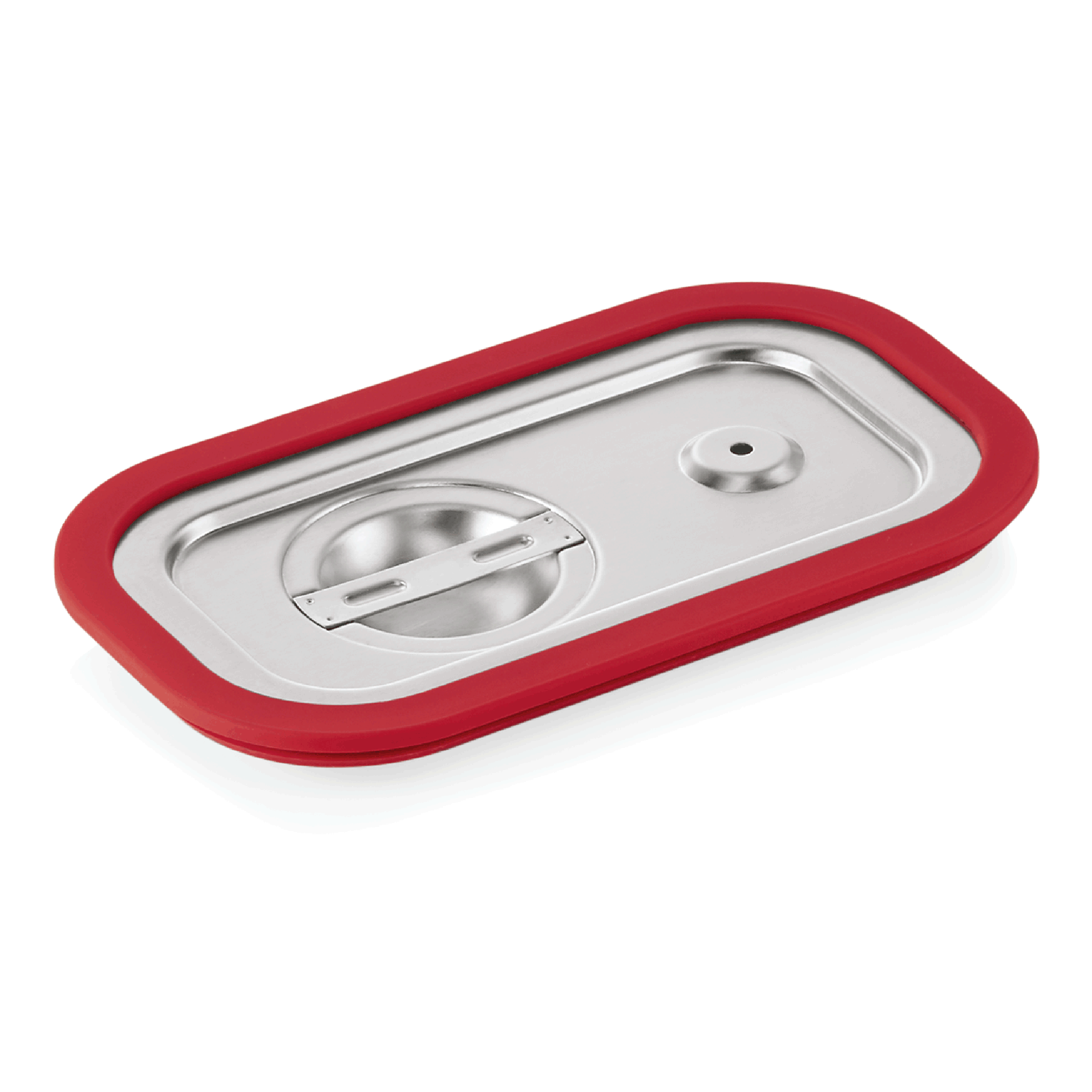 GN 1/4 Couvercle de transport, joint en silicone, CNS (série GN CORE) GN 1/4 Couvercle de transport, joint en silicone, CNS (série GN CORE)