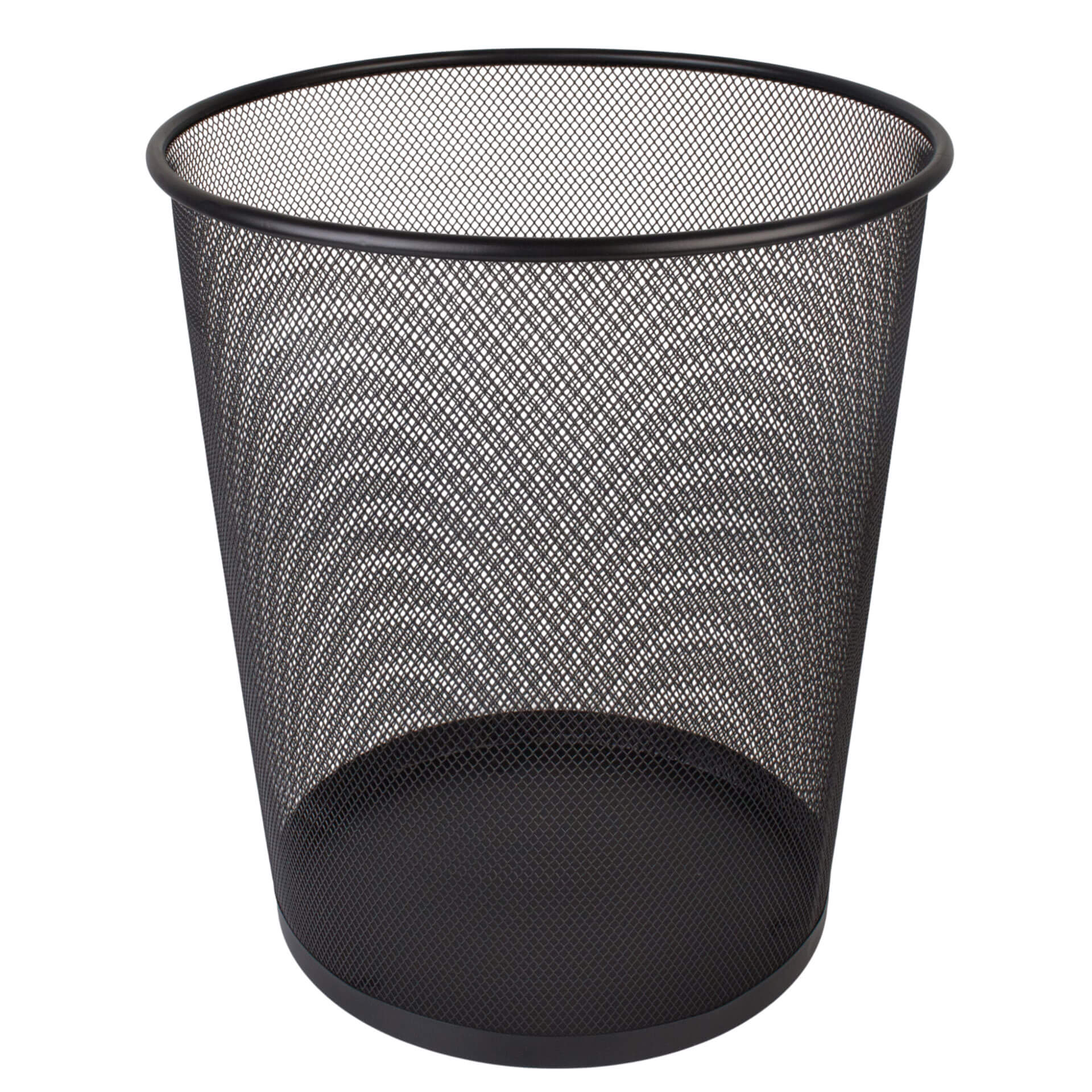 Corbeille à papier en métal, 18 l - noir