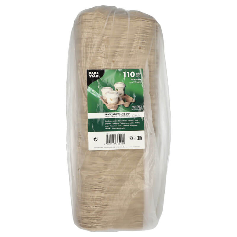 Plateau en carton 4,7x22,4x22,4cm - pour 4 gobelets (110 pcs) Plateau en carton 4,7x22,4x22,4cm - pour 4 gobelets (110 pcs)