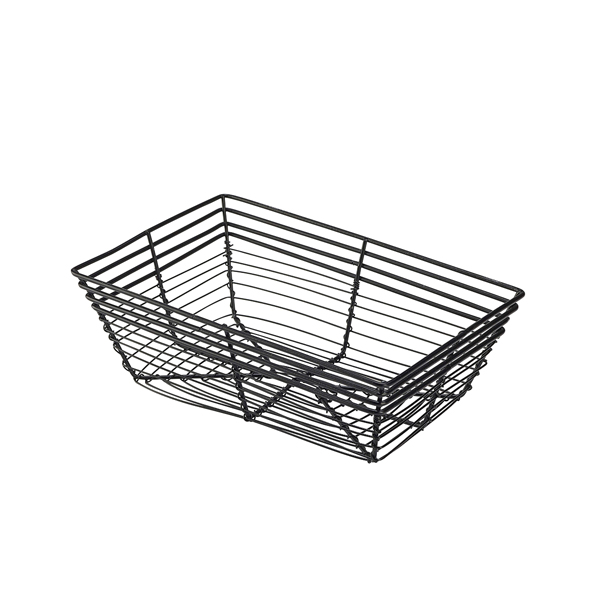 Panier en fil métallique / panier de service noir - 23 x 15 x 7,5 cm (6 pièces) Panier en fil métallique / panier de service noir - 23 x 15 x 7,5 cm (6 pièces)