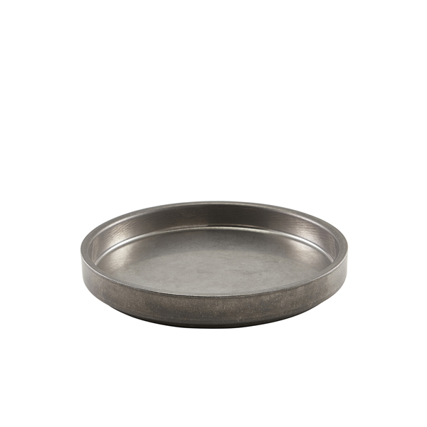 Assiette en acier inoxydable, vintage - 20,5 cm