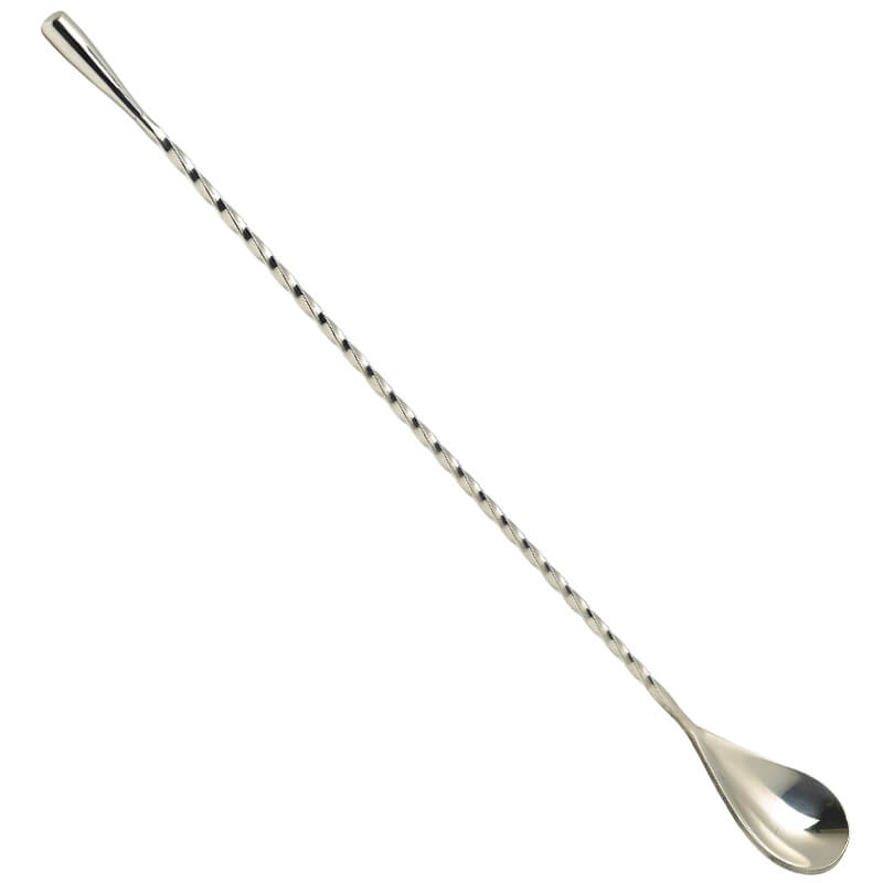 Cuillère de bar à bout en forme de larme, acier inoxydable - 30 cm