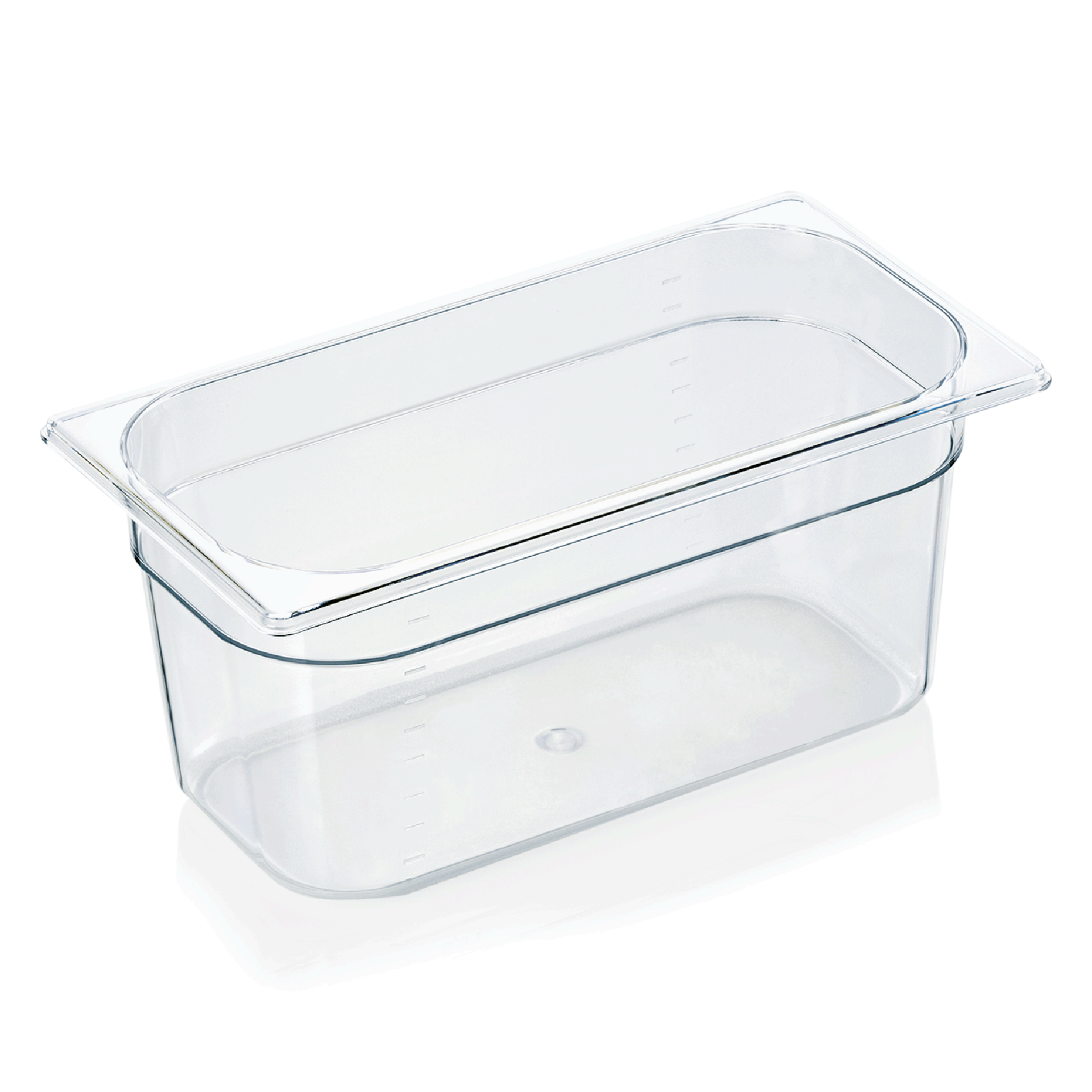 GN 1/3 récipient avec graduation, polycarbonate transparent - H 15 cm (série GN 94)