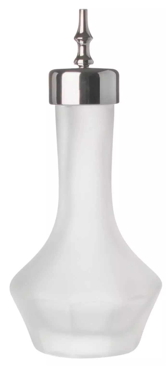 Bouteille d'amers satinée, Prime Bar, verseur de bouteilles argenté - 30ml Bouteille d'amers satinée, Prime Bar, verseur de bouteilles argenté - 30ml