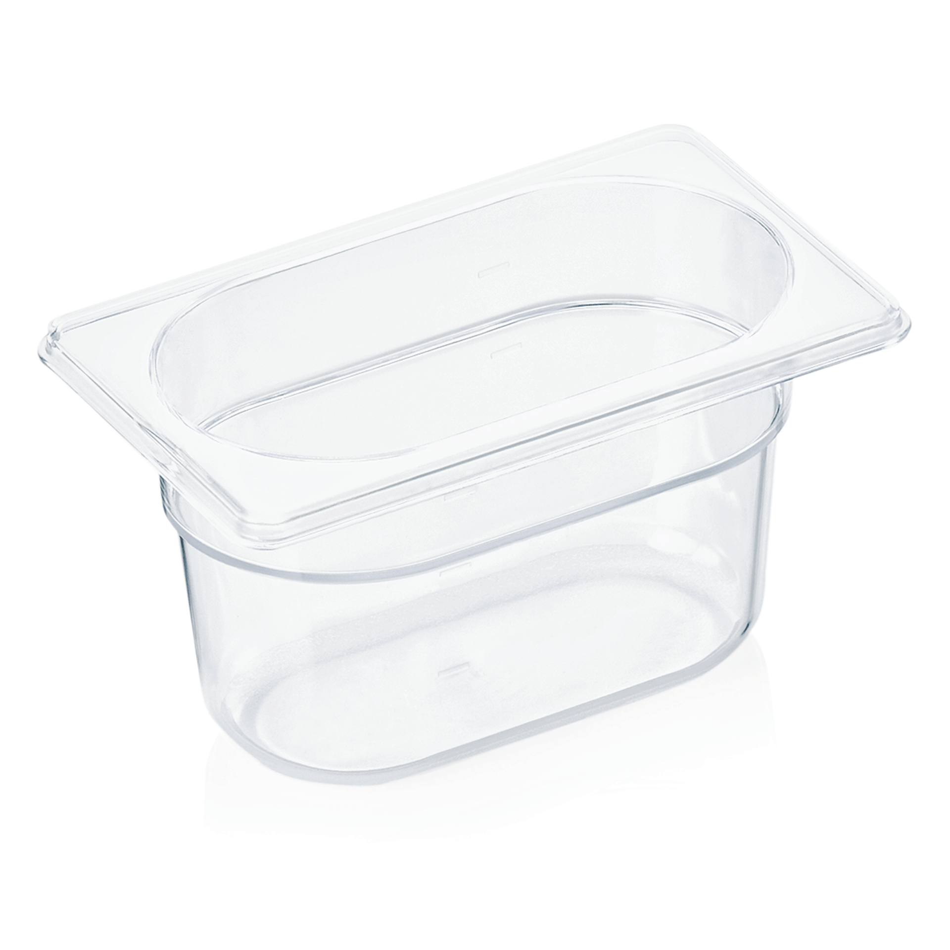 GN 1/9 Récipient avec graduation, polycarbonate transparent - H 10 cm (série GN 94) GN 1/9 Récipient avec graduation, polycarbonate transparent - H 10 cm (série GN 94)