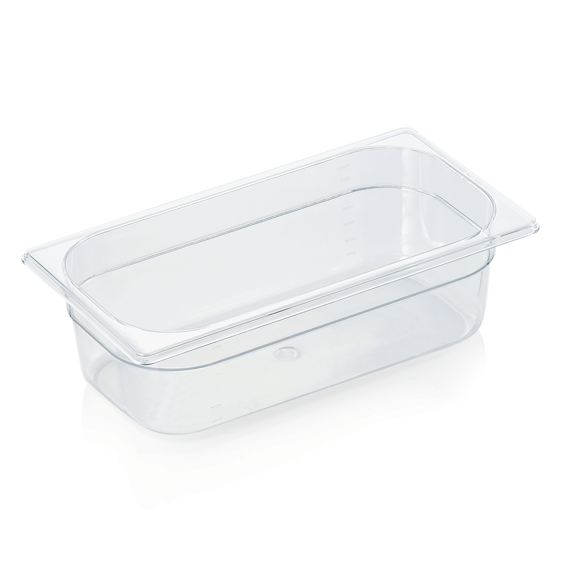 Récipient GN 1/3 avec graduation, polycarbonate transparent - H 10 cm (série GN 94) Récipient GN 1/3 avec graduation, polycarbonate transparent - H 10 cm (série GN 94)