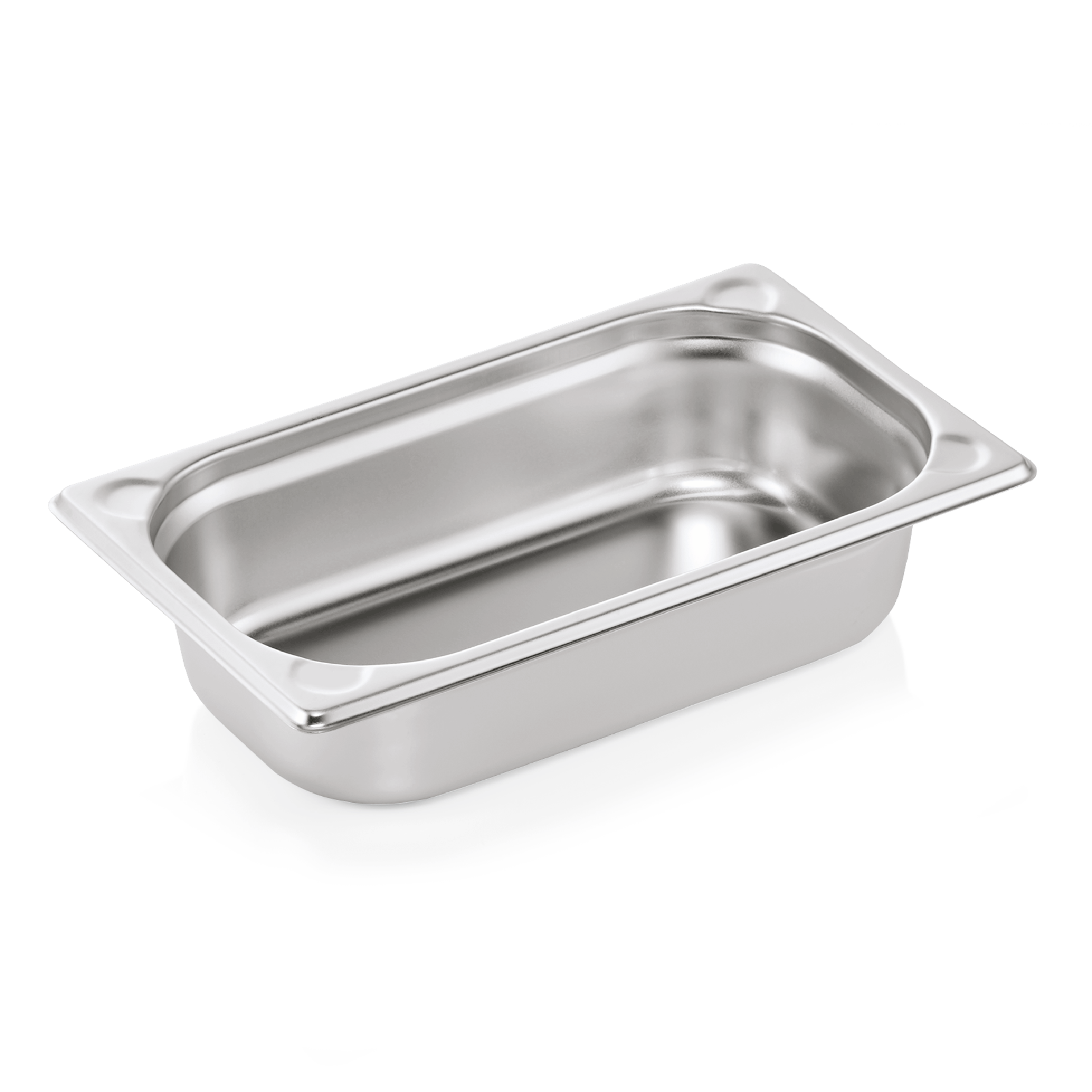 GN 1/4 récipient, coins en U, CNS - H 6,5 cm (série GN CORE)