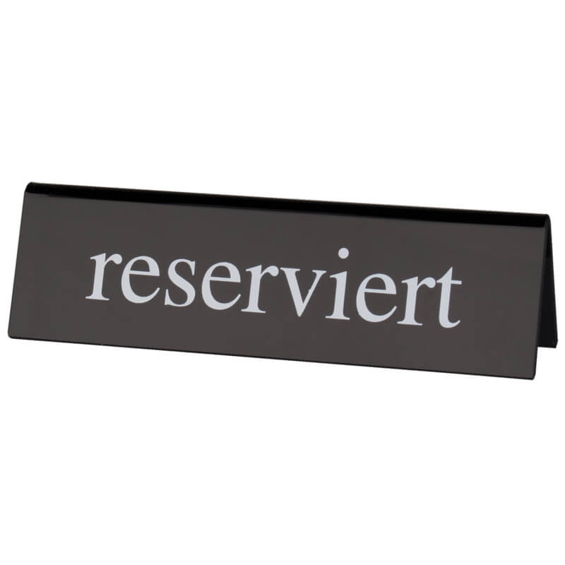 Présentoir de table en plastique noir et blanc - reserviert