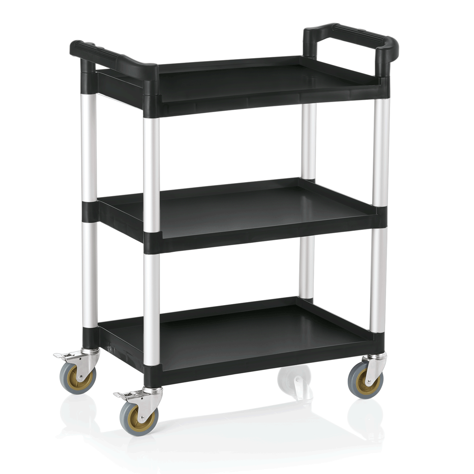 Chariot de service à 3 plateaux - aluminium, polypropylène (82 x 41 x 95 cm) Chariot de service à 3 plateaux - aluminium, polypropylène (82 x 41 x 95 cm)
