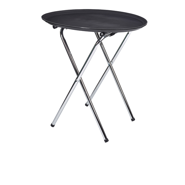 Support pour plateau en métal, 47,5 x 79 cm - chrome