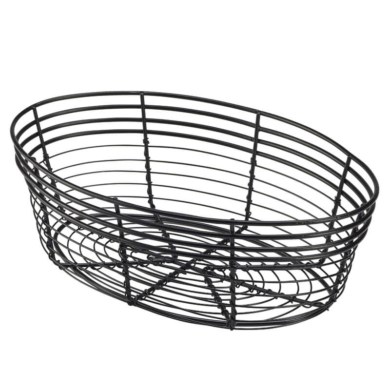Panier en fil métallique / panier de service ovale, noir - 25,5 x 16 x 8 cm (6 pièces) Panier en fil métallique / panier de service ovale, noir - 25,5 x 16 x 8 cm (6 pièces)
