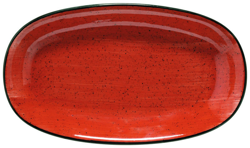 Bonna Aura Passion Assiette Gourmet ovale 34x19cm rouge - 6 pièces Bonna Aura Passion Assiette Gourmet ovale 34x19cm rouge - 6 pièces
