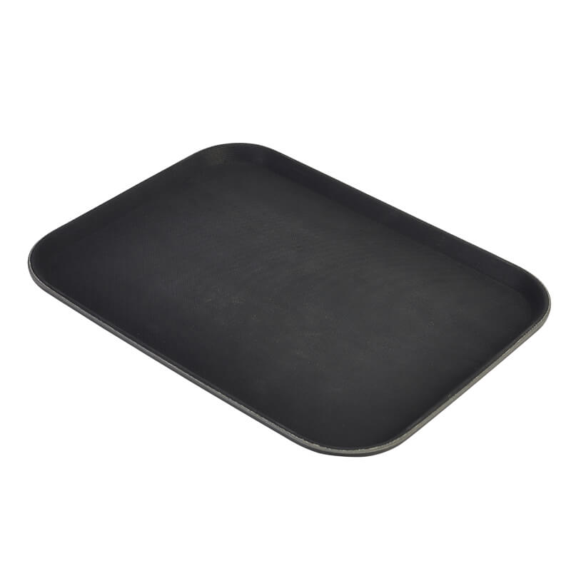 Plateau de service rectangulaire, polypropylène antidérapant, noir - 45,7 x 66 cm Plateau de service rectangulaire, polypropylène antidérapant, noir - 45,7 x 66 cm