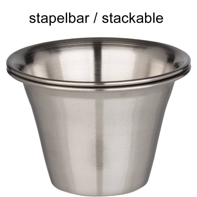 Barquette à dips et à snacks, acier inoxydable - 90ml Barquette à dips et à snacks, acier inoxydable - 90ml
