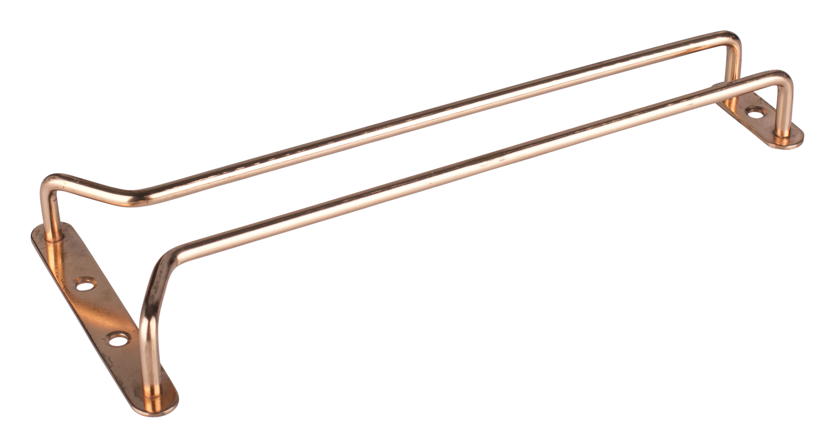 Rail porte-verres couleur cuivre - différentes longueurs