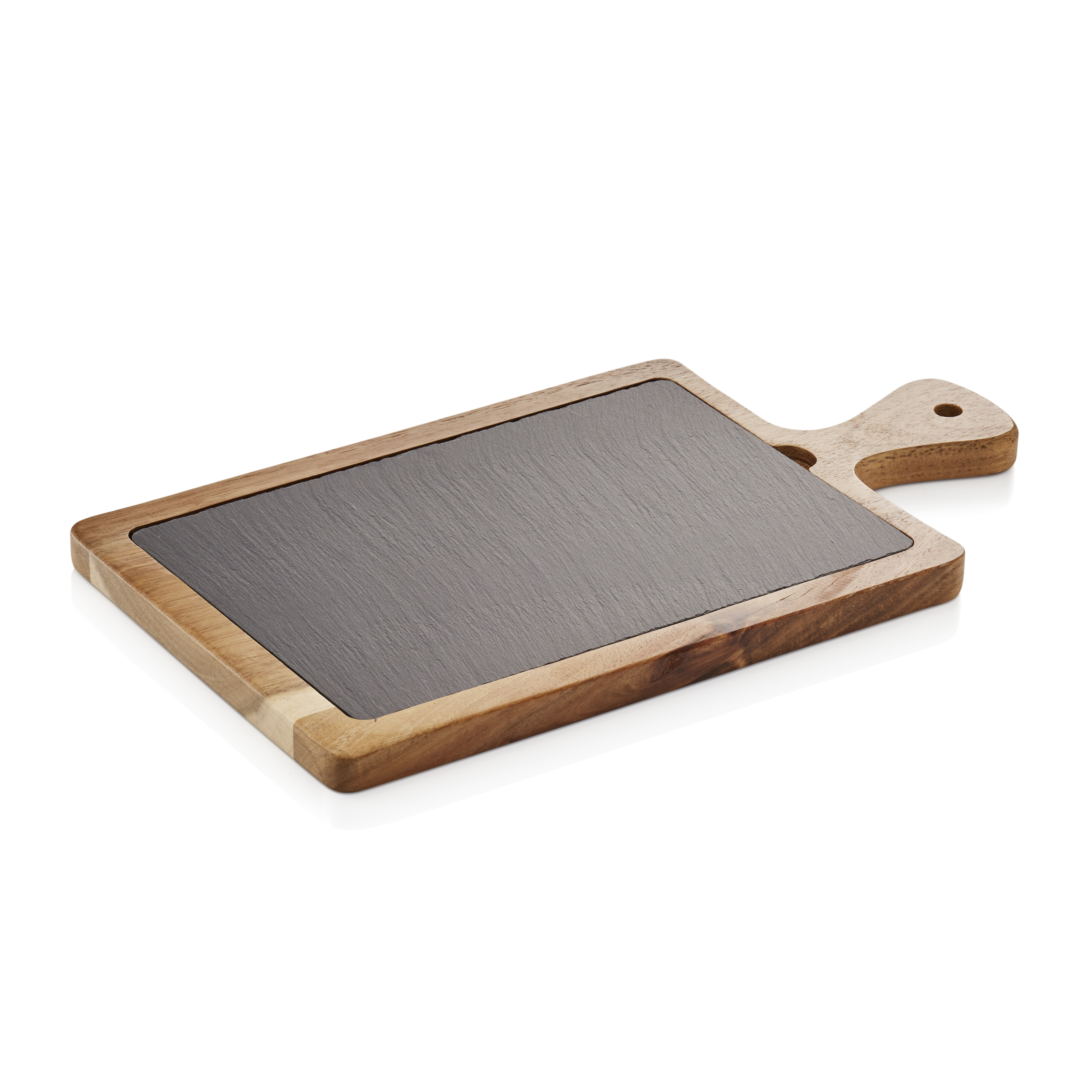 Plateau de service en bois d'acacia, ardoise naturelle - 33,8x17,8x2cm Plateau de service en bois d'acacia, ardoise naturelle - 33,8x17,8x2cm