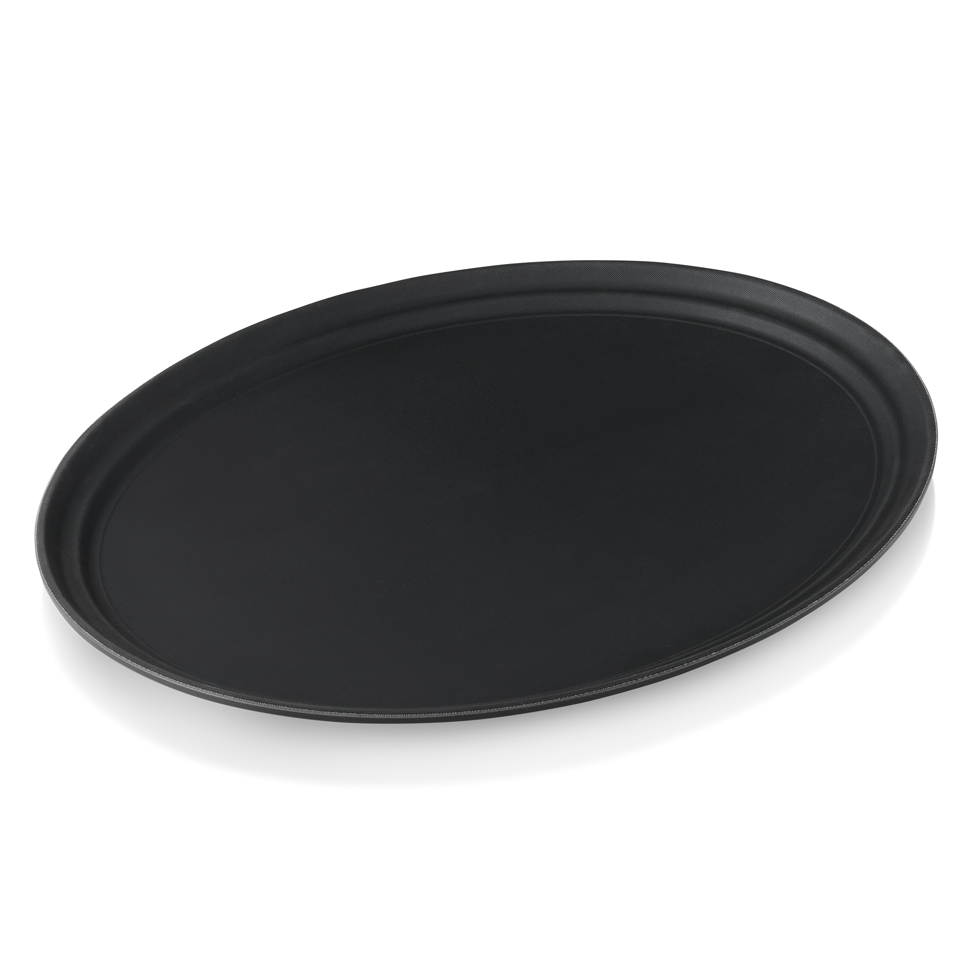 Plateau ovale, antidérapant, polypropylène noir - 63x52x3cm Plateau ovale, antidérapant, polypropylène noir - 63x52x3cm