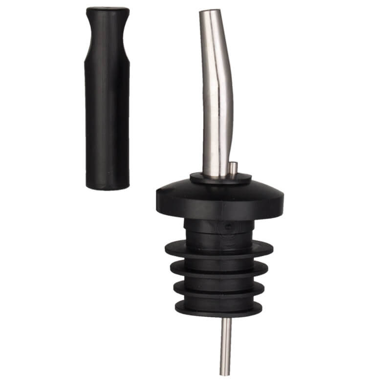 Bec verseur 1/2 gallon + capuchon anti-poussière noir - acier inoxydable, grand format (6 pièces)