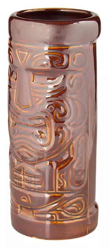 Tiki gobelet Aztec, marron - 460ml Tiki gobelet Aztec, marron - 460ml