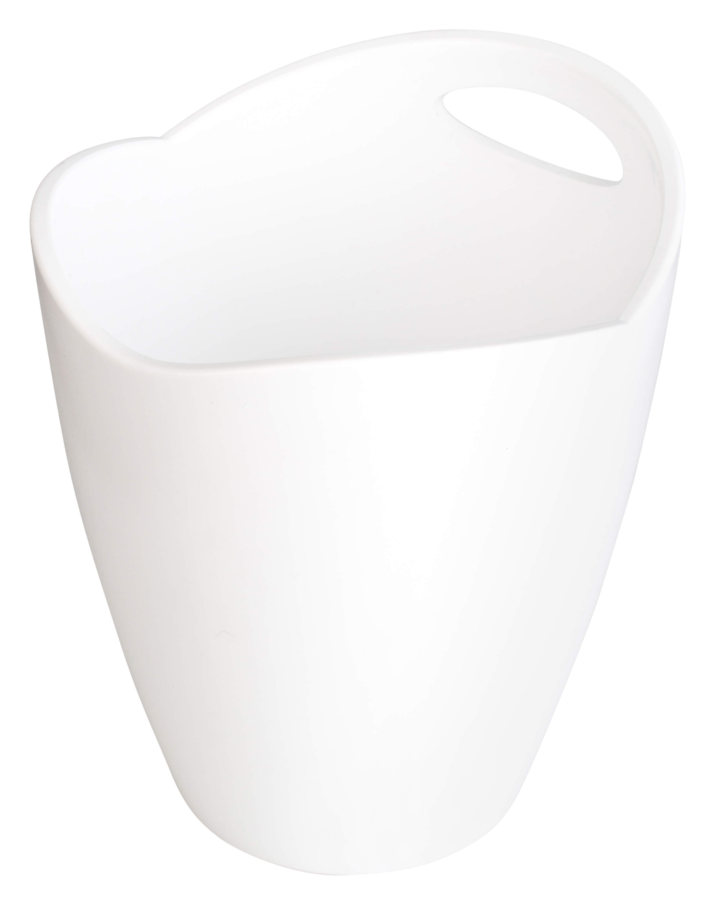 Seau à bouteille en plastique, avec poignée - blanc