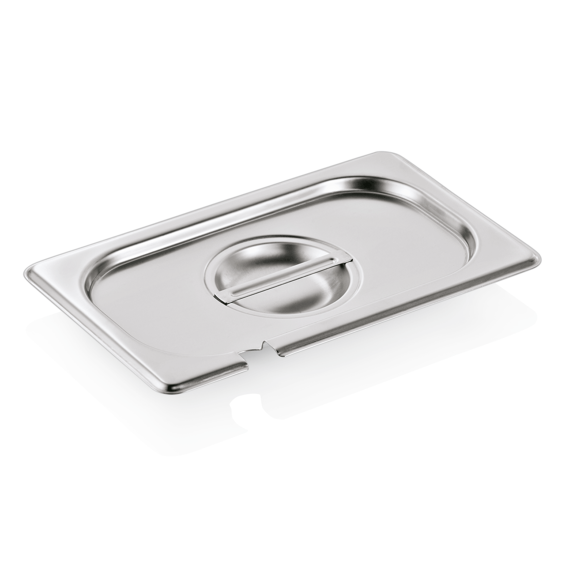 GN 1/4 couvercle, avec emplacement pour cuillère, CNS 18/8 (série GN SELECT) GN 1/4 couvercle, avec emplacement pour cuillère, CNS 18/8 (série GN SELECT)