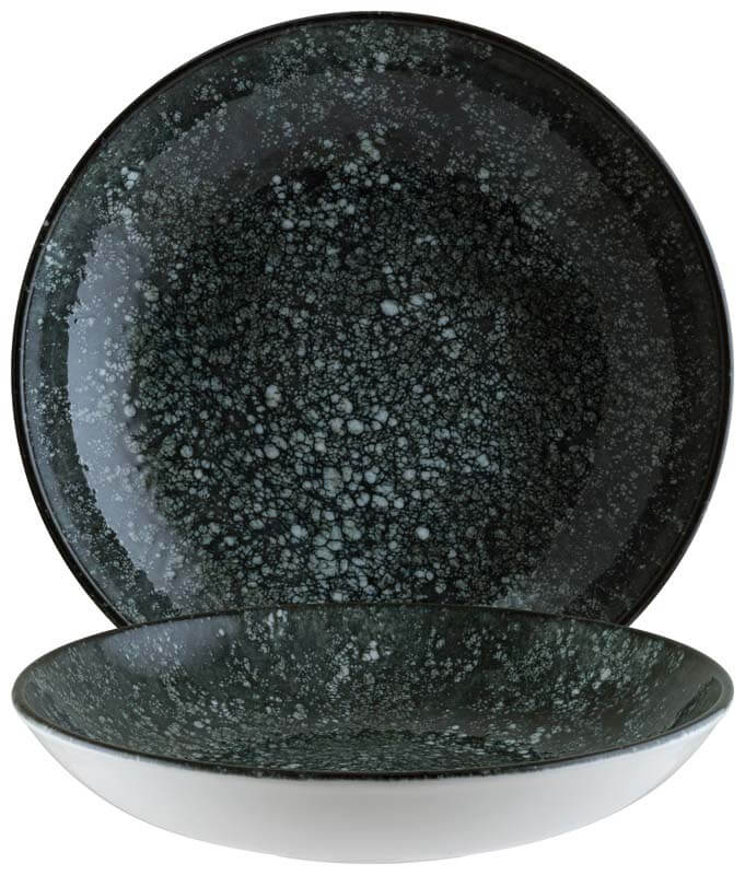 Bonna Cosmos Black Bloom Assiette creuse 25cm noir - 6 pièces Bonna Cosmos Black Bloom Assiette creuse 25cm noir - 6 pièces