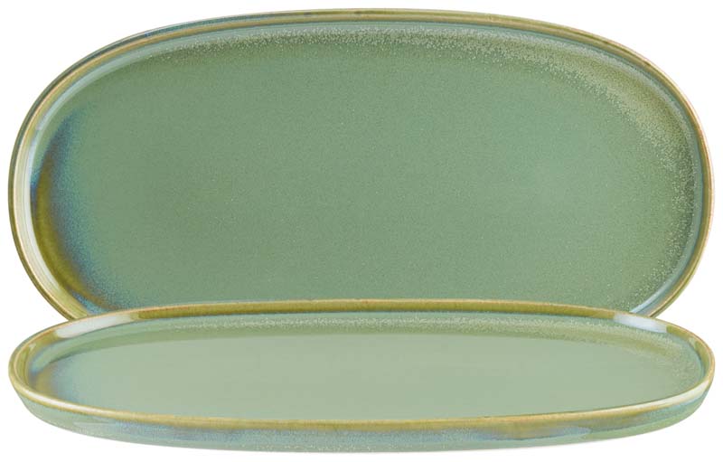 Bonna Sage Plateau Hygge ovale 34x23cm vert - 6 pièces
