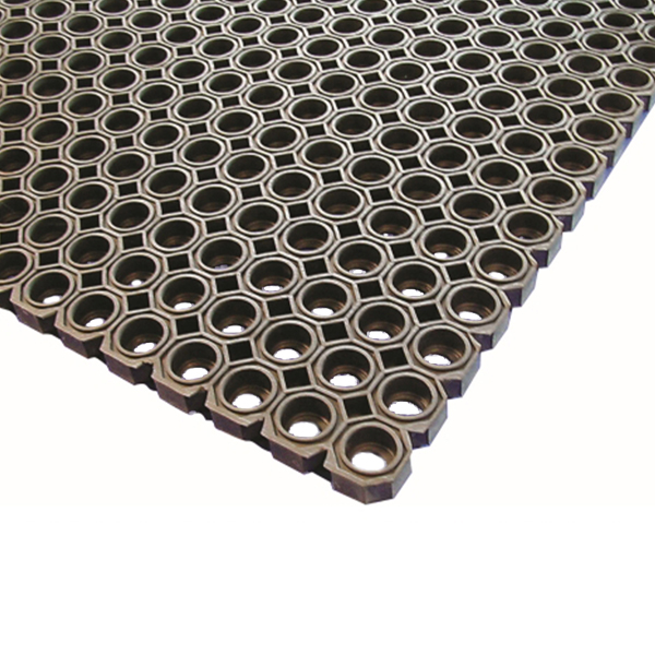 Tapis de sol noir - caoutchouc (100 x 150 cm)