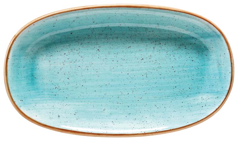 Bonna Aura Aqua Assiette Gourmet ovale 24x14cm turquoise - 12 pièces