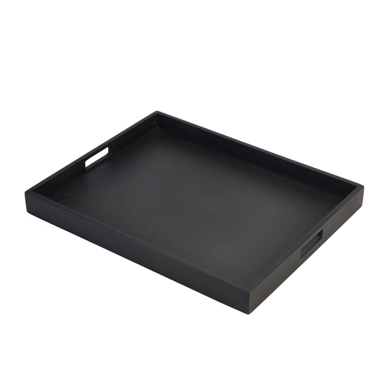 Plateau de service, bois d'acacia noir - 49 x 38,5 x 4,5 cm Plateau de service, bois d'acacia noir - 49 x 38,5 x 4,5 cm
