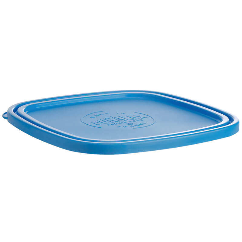 Couvercle en PE bleu Lys Carré, Duralex - 20,1 x 20,1 cm (1 pièce)