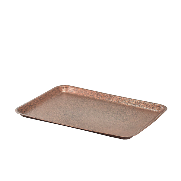 Plateau couleur cuivre martelé - 31,5 x 21,5 x 2 cm