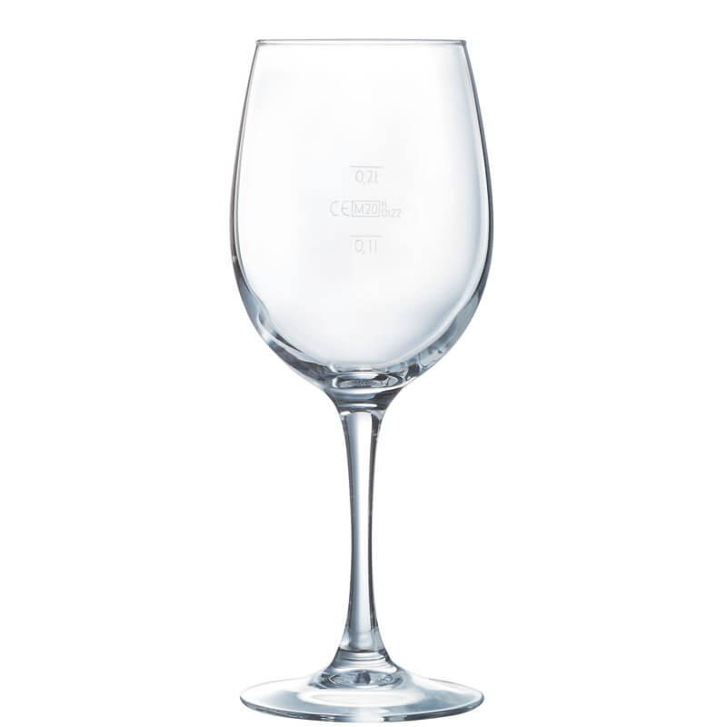 Verre à vin Vina, Arcoroc - 360 ml, 0,1+0,2 l repère (18 pièces)