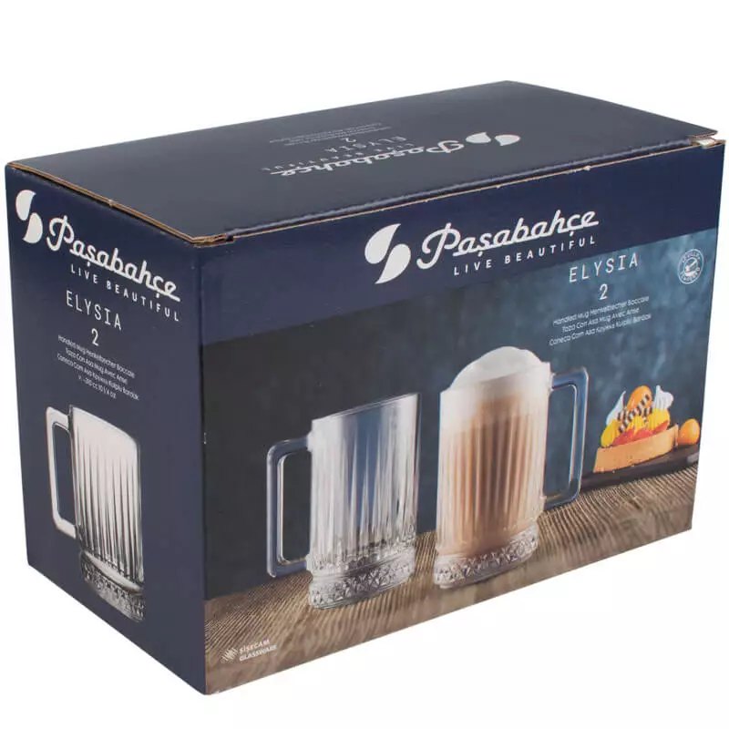 Gobelet avec anse Elysia, Pasabahce - 310ml (2 pcs) Gobelet avec anse Elysia, Pasabahce - 310ml (2 pcs)