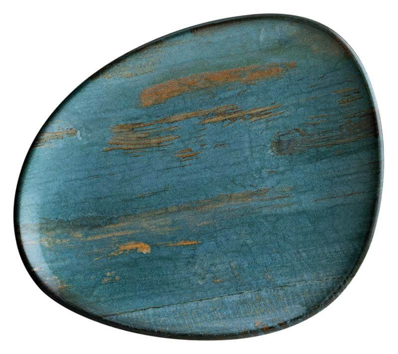 Assiette plate Bonna Madera Mint Vago 19 cm, bleue - 12 pièces