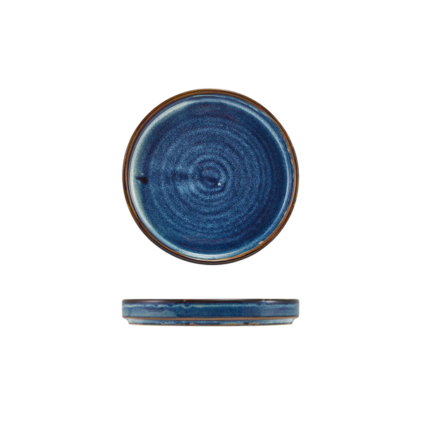 Assiette de présentation basse Terra Aqua Blue – 14 cm (12 pcs)