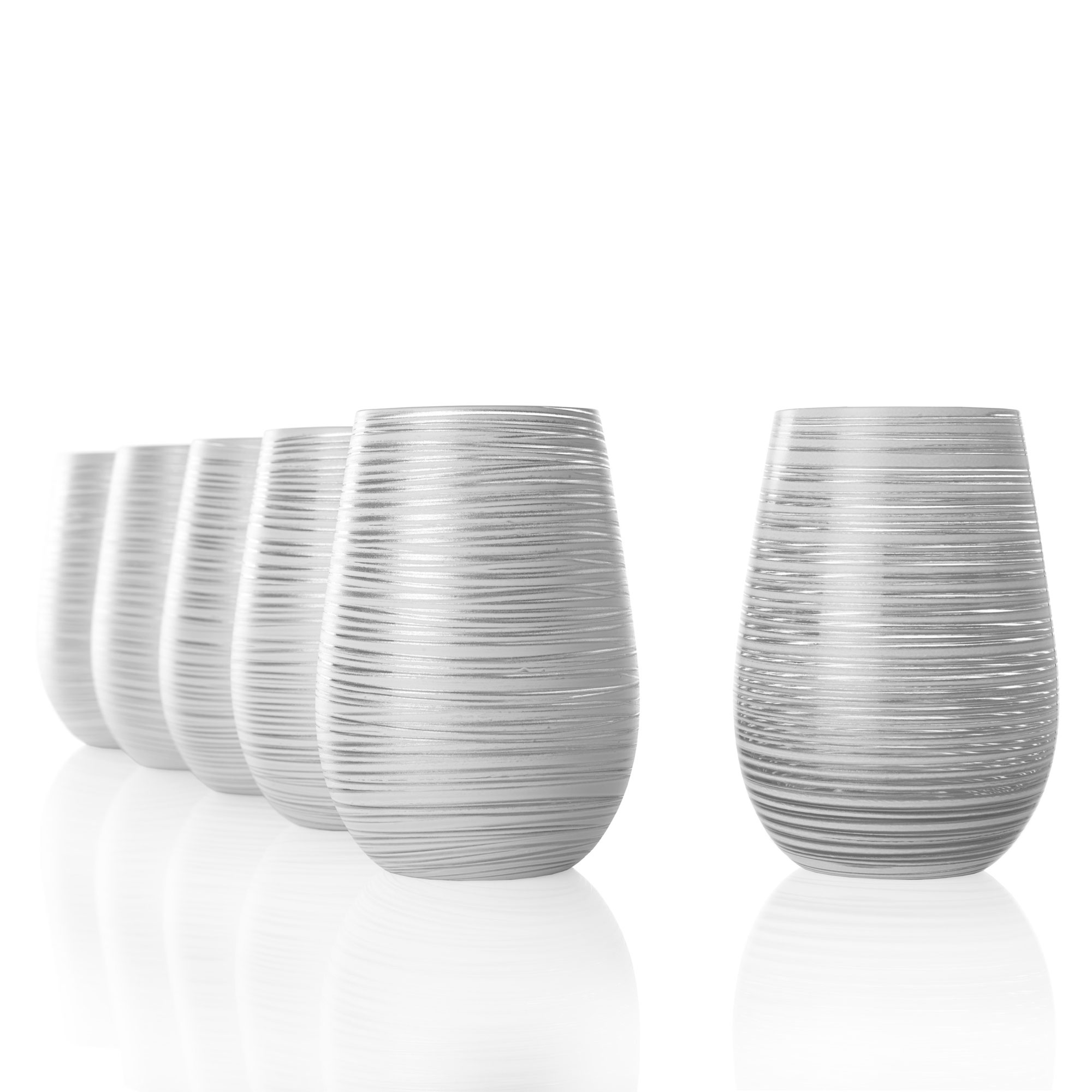 Gobelet Twister blanc-argent, Stölzle - 465ml (1 pce)