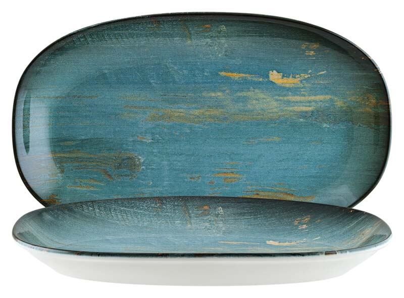 Bonna Madera Mint Gourmet plat ovale 15x8,5cm bleu - 12 pièces Bonna Madera Mint Gourmet plat ovale 15x8,5cm bleu - 12 pièces