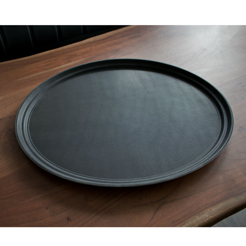 Plateau de service ovale, fibre de verre antidérapant - 73,5x60cm Plateau de service ovale, fibre de verre antidérapant - 73,5x60cm