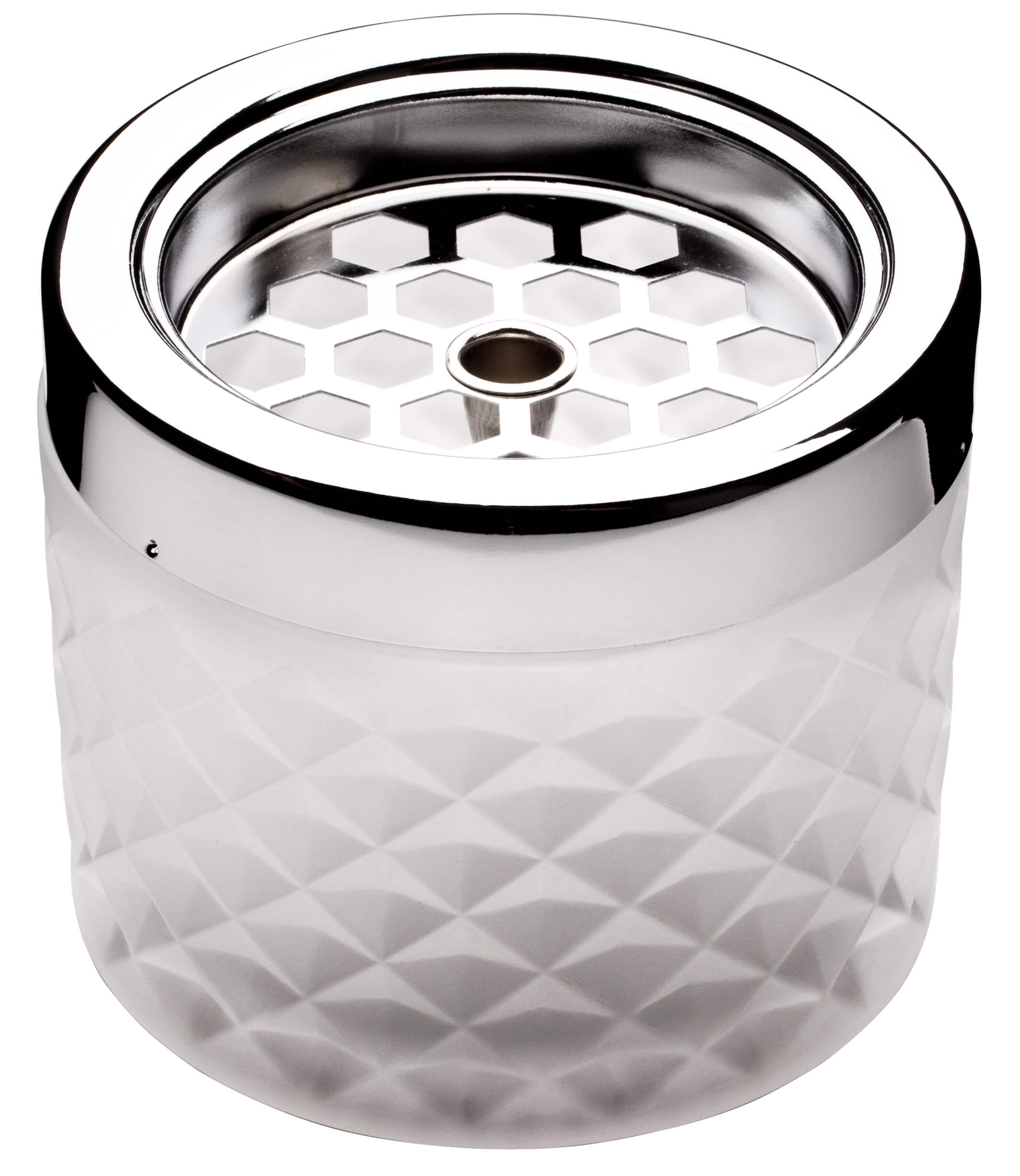 Cendrier éolien blanc givré - Verre (9,6 cm)