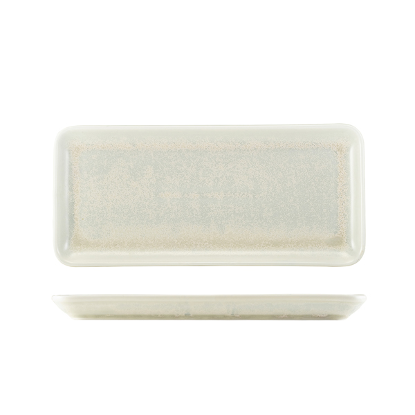 Plaque rectangulaire étroite Terra Pearl – 31 × 14 cm (6 pcs)