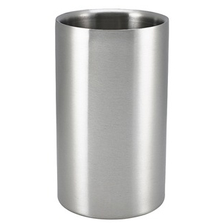 Rafraîchisseur de bouteille thermique, acier inoxydable mat - 12x20cm Rafraîchisseur de bouteille thermique, acier inoxydable mat - 12x20cm