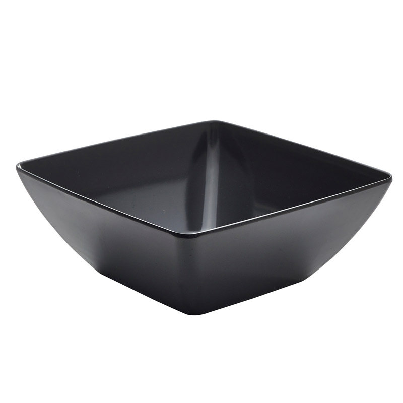 Bol carré, mélamine noire - 4,15 l / 26,2 cm