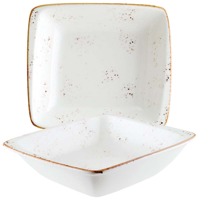 Bonna Grain Moove Assiette creuse 19x17cm crème - 12 pièces