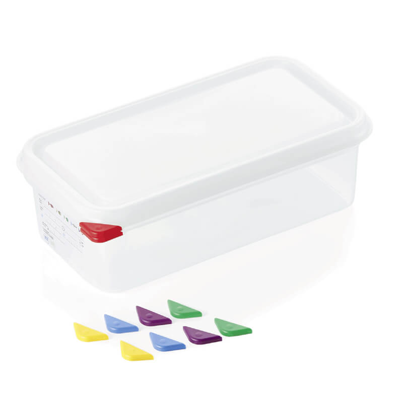 Récipient de conservation GN 1/3 avec couvercle, PP - 4 l / H 10 cm