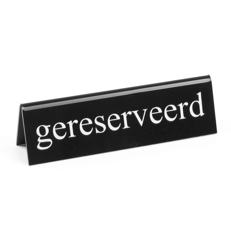 Présentoir de table en plastique noir et blanc - gereserveerd Présentoir de table en plastique noir et blanc - gereserveerd