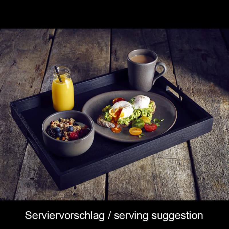 Plateau de service, bois d'acacia noir - 44 x 32 x 4,5 cm Plateau de service, bois d'acacia noir - 44 x 32 x 4,5 cm
